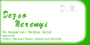 dezso merenyi business card